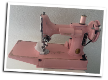 PINK SINGER 221 FEATHERWEIGHT SEWING MACHINE FOR SALE